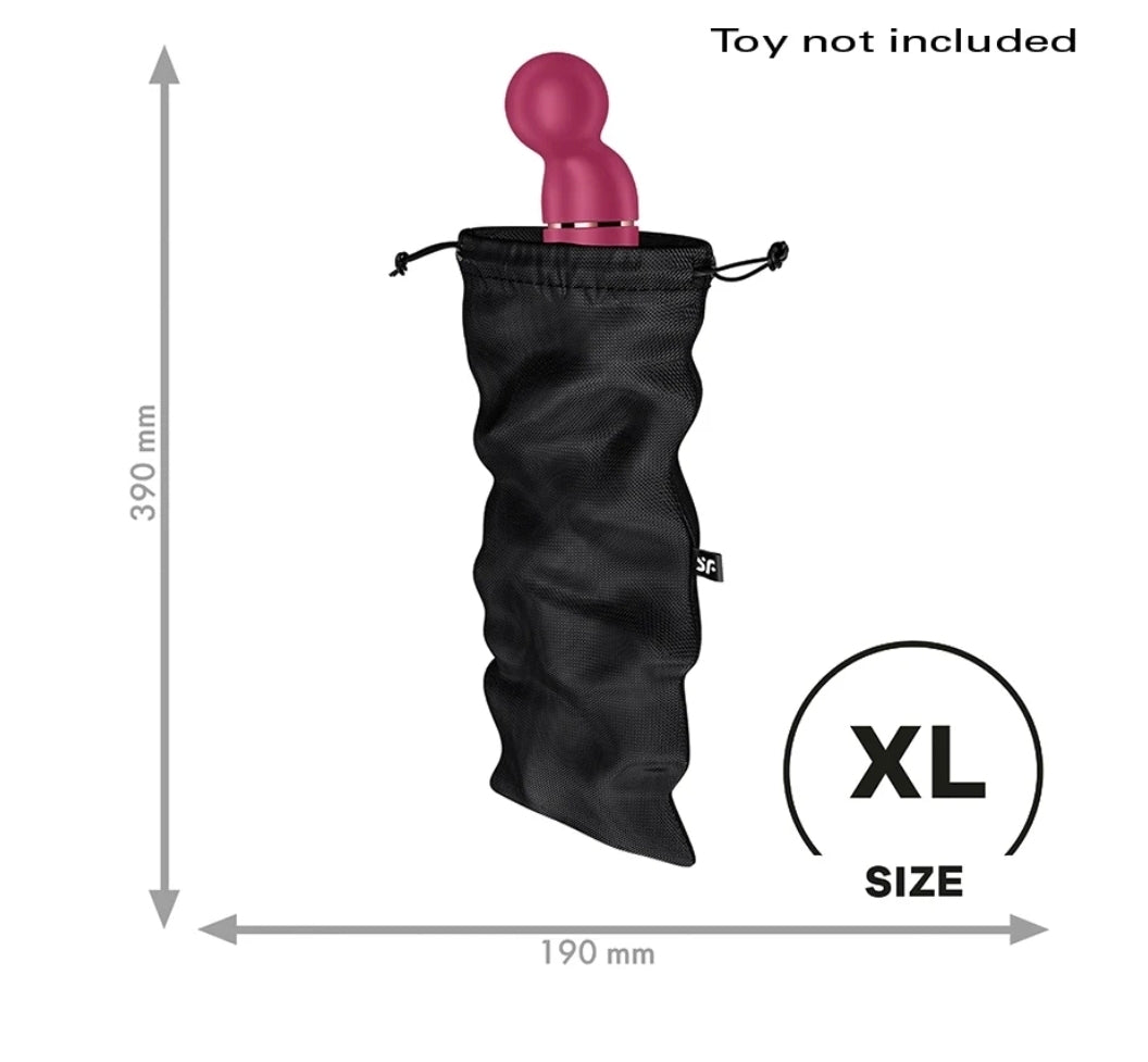 Black Satin Toy Bag