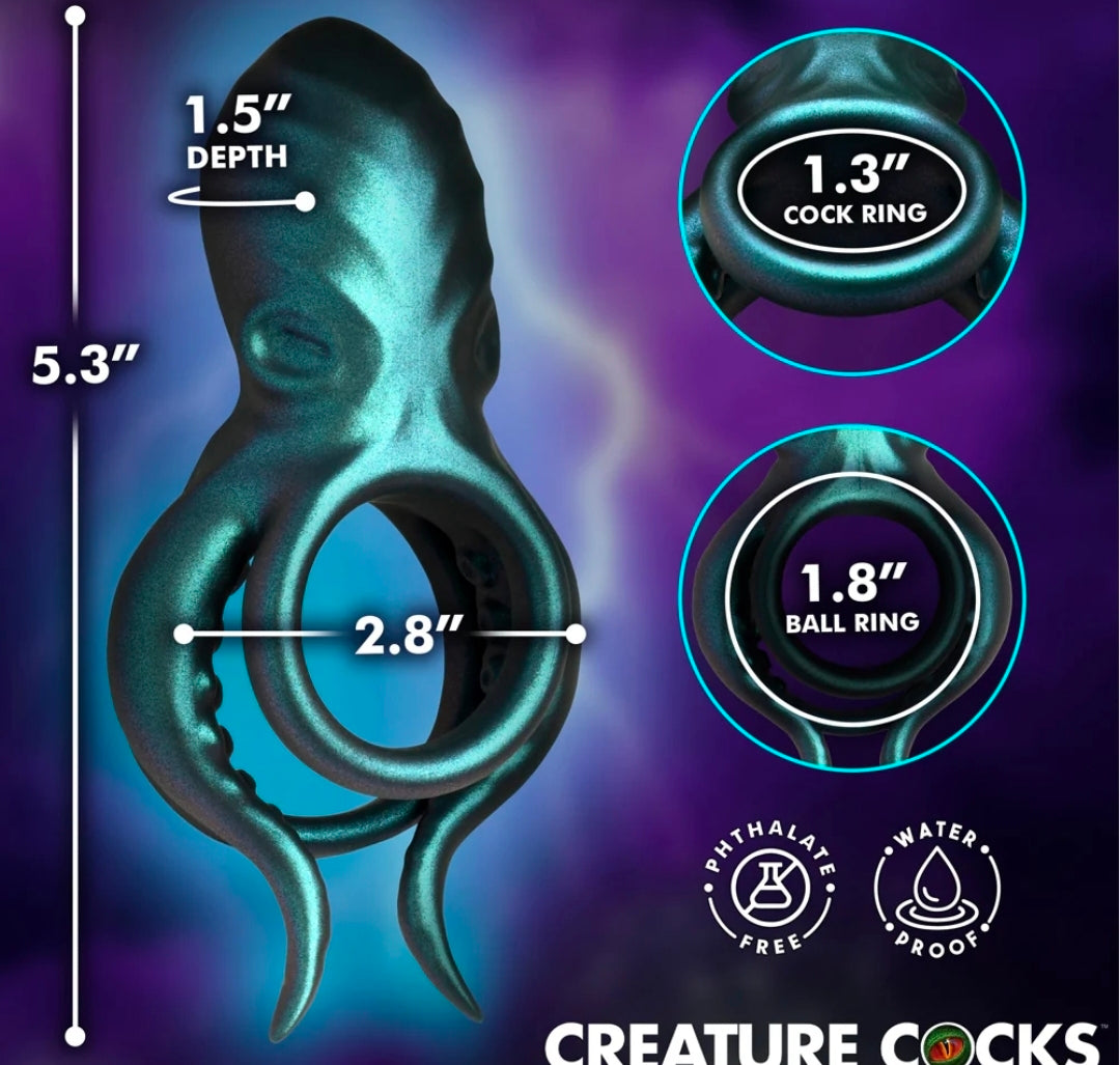 Creature Cocks Octo-Grip Vibrating Silicone Cock Ring