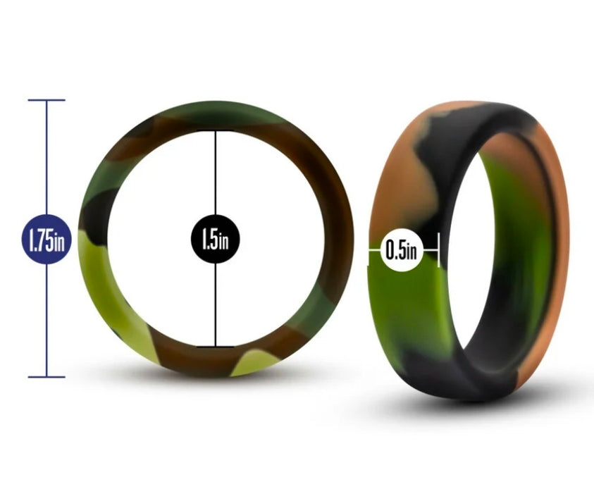 Performance Silicone Camo Cock Ring Green Camouflage