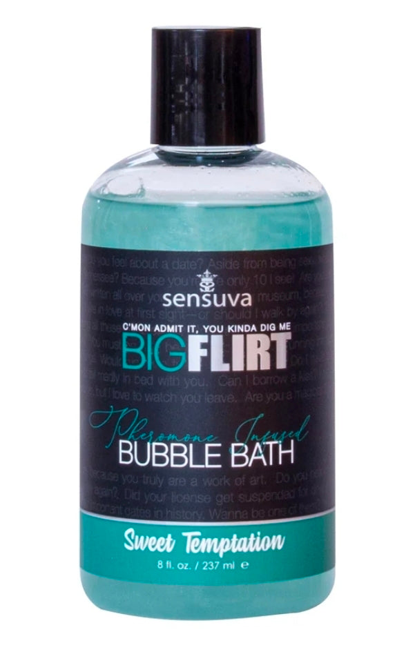 Sensuva Big Flirt Pheromone-Infused Bubble Bath Sweet Temptation 8 oz.