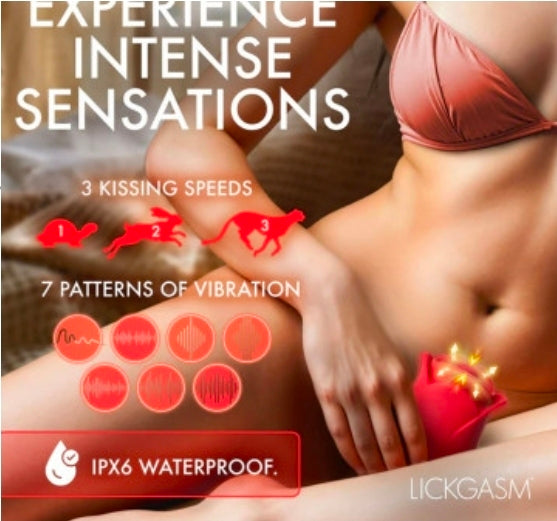 Sweet Kiss Kissing & Vibrating Clitoral Stimulator - Red