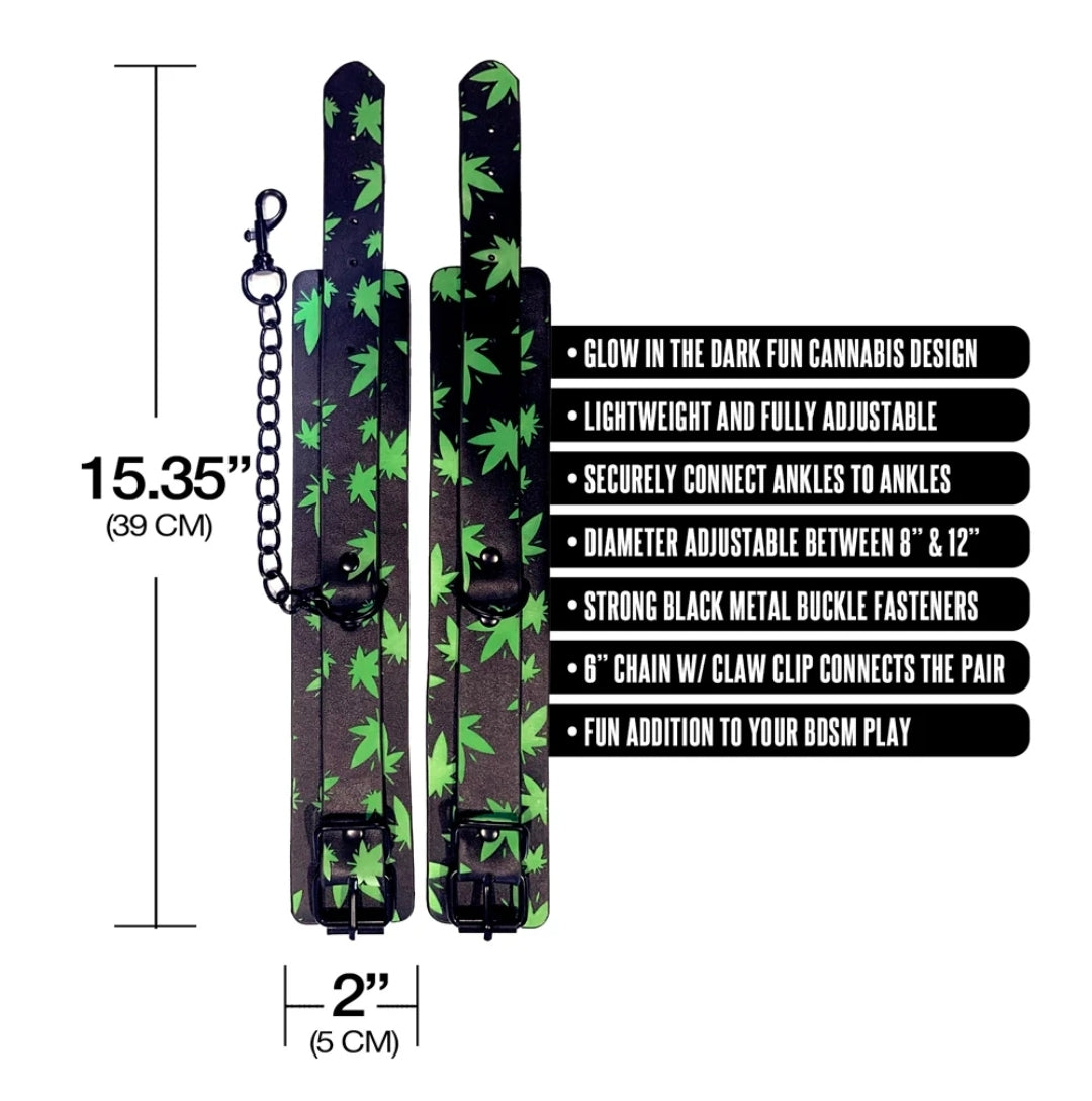 Stoner Vibes Chronic Collection Glow in the Dark Ankle Cuffs