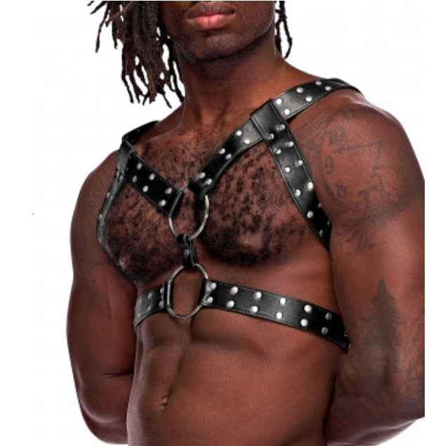 Gemini Leather Harness - One Size - Black