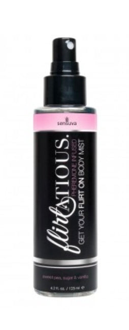 Flirtatious Pheromone Infused Body Mist - Vanilla, Sugar, & Sweet Pea - 4.2 fl.oz / 125 ml