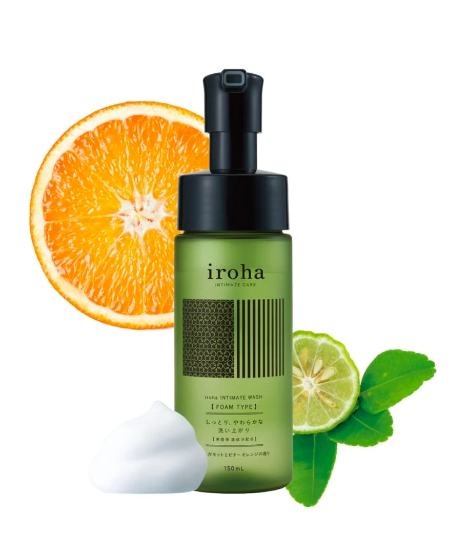 iroha Intimate Wash Foam Bergamot and Bitter Orange 5.07 oz.
