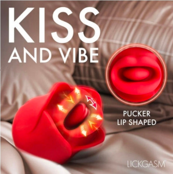 Sweet Kiss Kissing & Vibrating Clitoral Stimulator - Red
