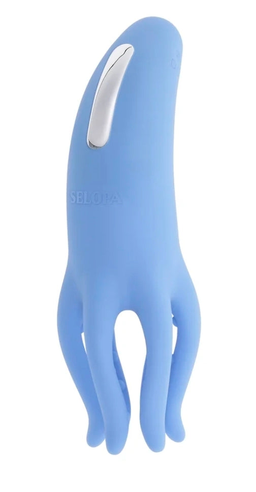 Selopa Tentacle Tickler Rechargeable Silicone Flexible Bead Vibrator Blue
