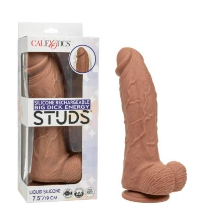Silicone Rechargeable Big Dick Energy Studs - Brown