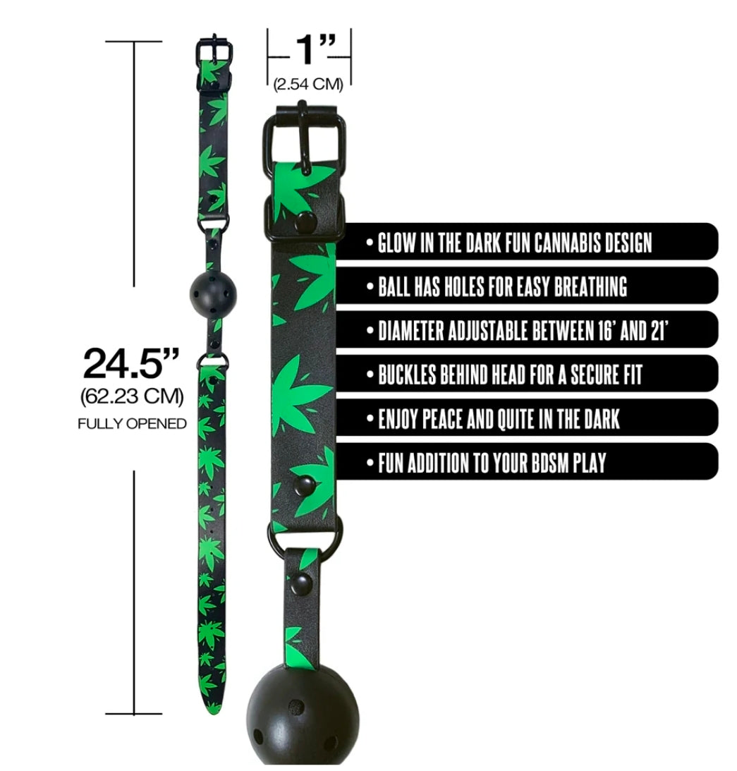 Stoner Vibes Chronic Collection Glow in the Dark Breathable Ball Gag