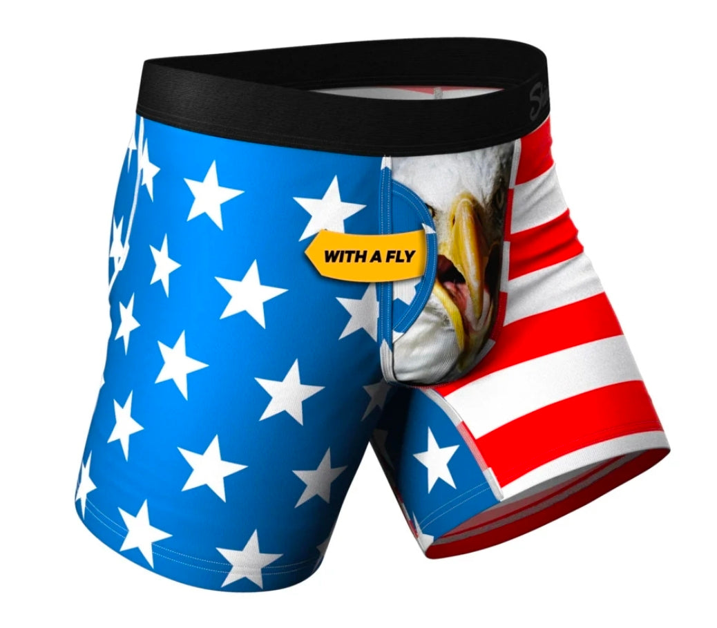 Shinesty The Mascot American Flag Ball Hammock Pouch Underwear with Fly XS, S, M, L, XL, 2XL