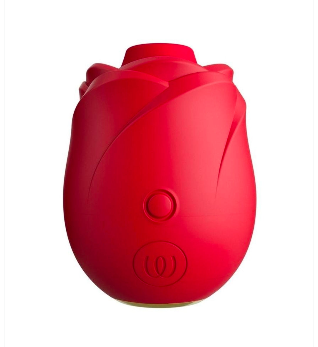 Womanizer Rose Rechargeable Silicone Air Pulse Clitoral Vibrator - Red/Gold