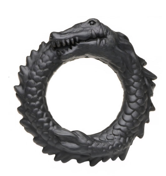 Black Caiman Silicone Cock Ring