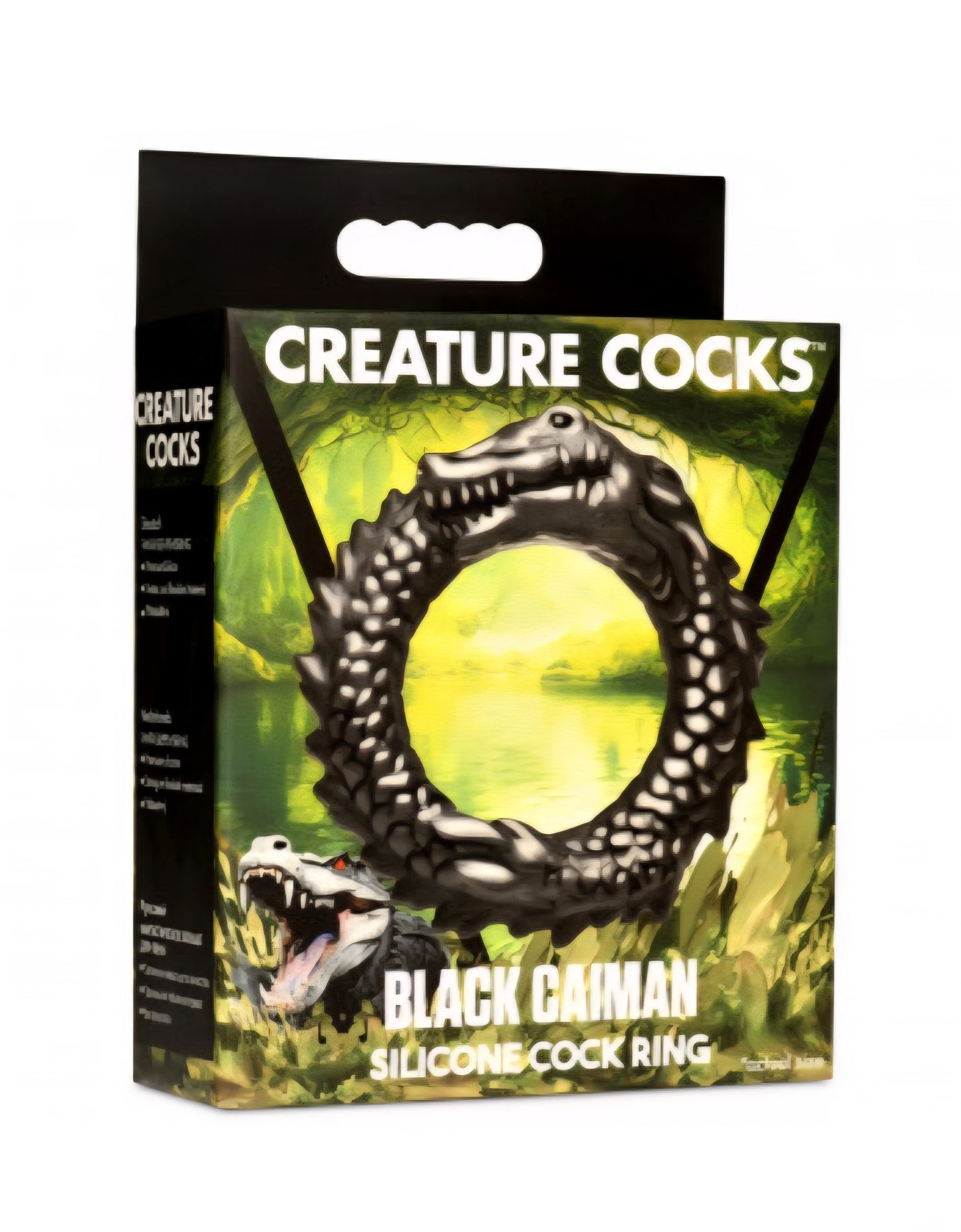 Black Caiman Silicone Cock Ring