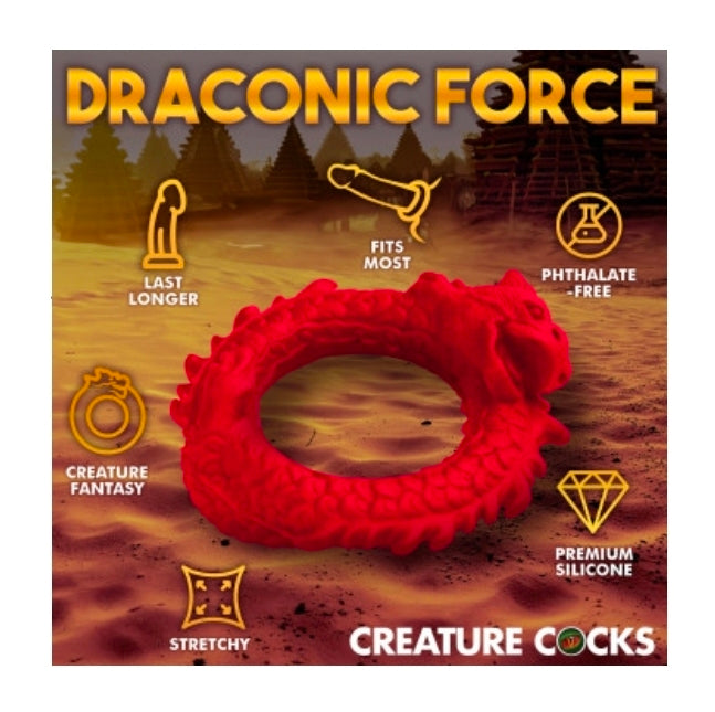 Rise of the Dragon Silicone Cock Ring