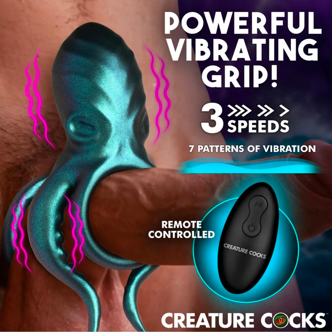Creature Cocks Octo-Grip Vibrating Silicone Cock Ring
