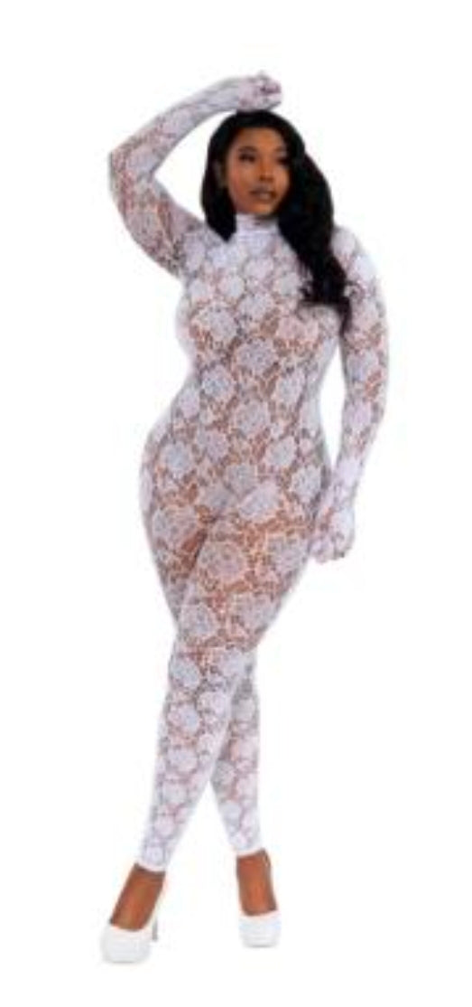 Gloved Bodystocking Dmnd - Queen Size-3 Colors Available