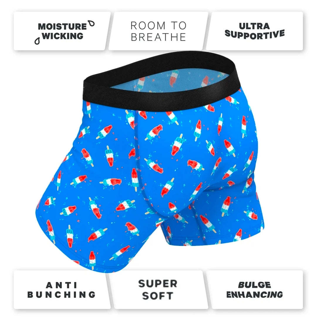 Shinesty The Popsicle Stick Apex USA Ball Hammock Pouch Underwear with Fly XS, S, M, L, XL, 2XL