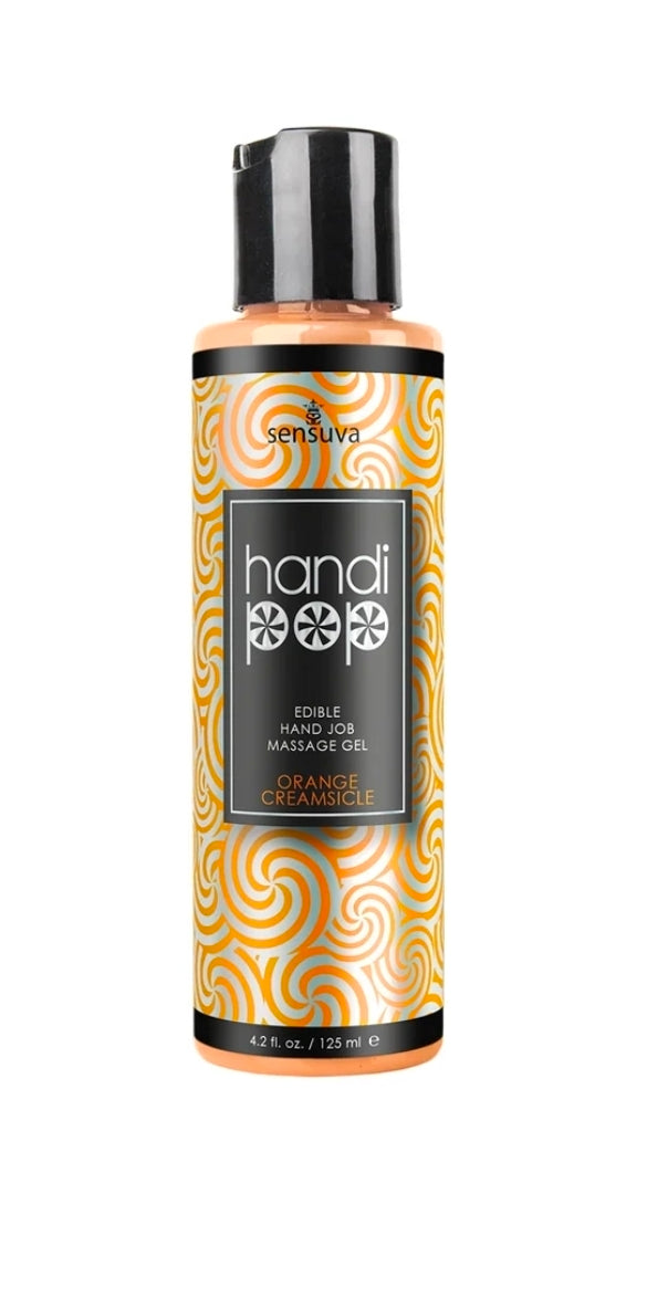 Sensuva HandiPop Edible Hand Job Massage Gel Orange Creamsicle 4.2 oz.