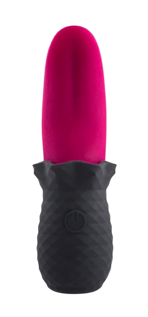 Tongue Teaser Vibe Rechargeable Silicone Pink Black