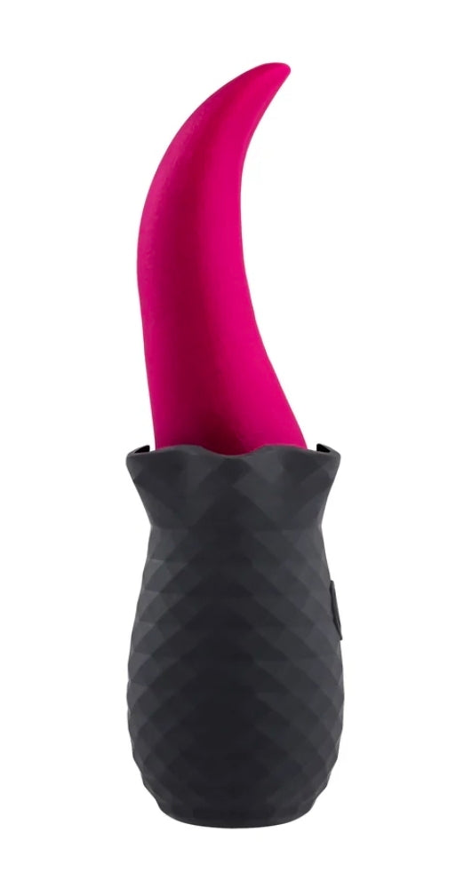 Tongue Teaser Vibe Rechargeable Silicone Pink Black