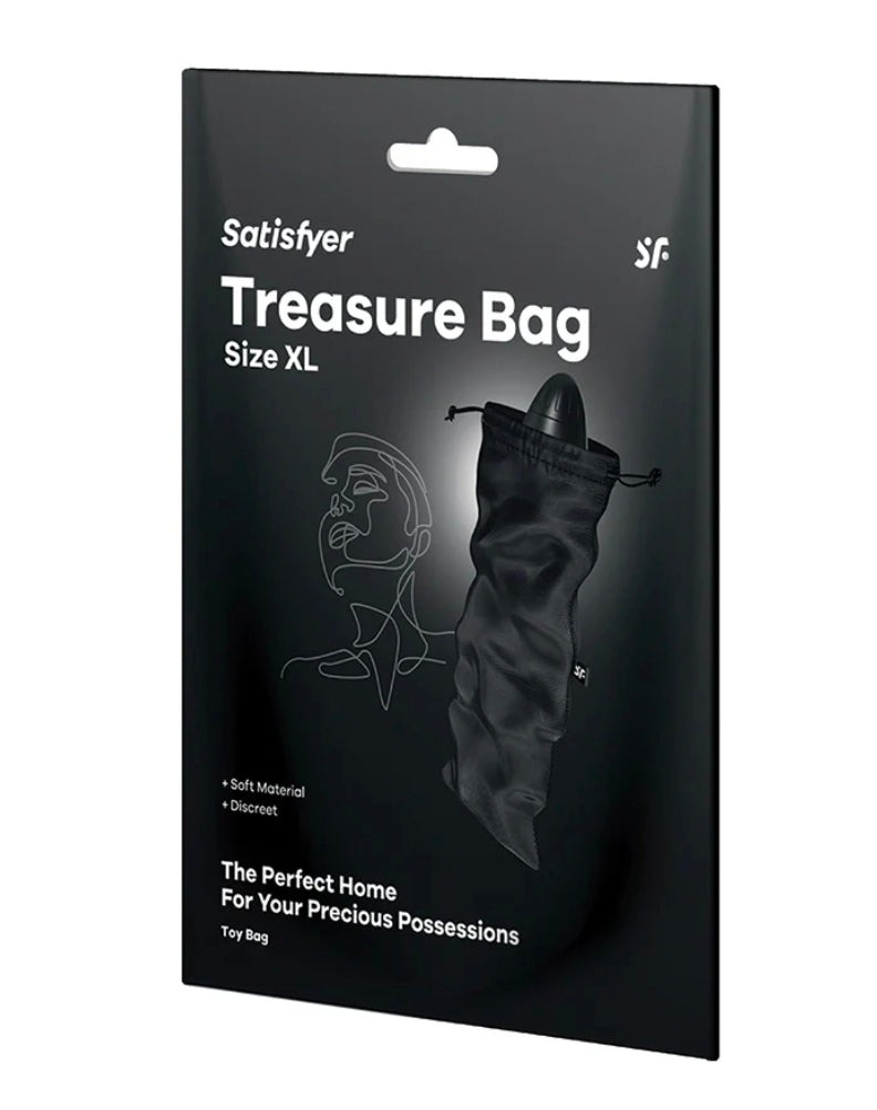 Black Satin Toy Bag