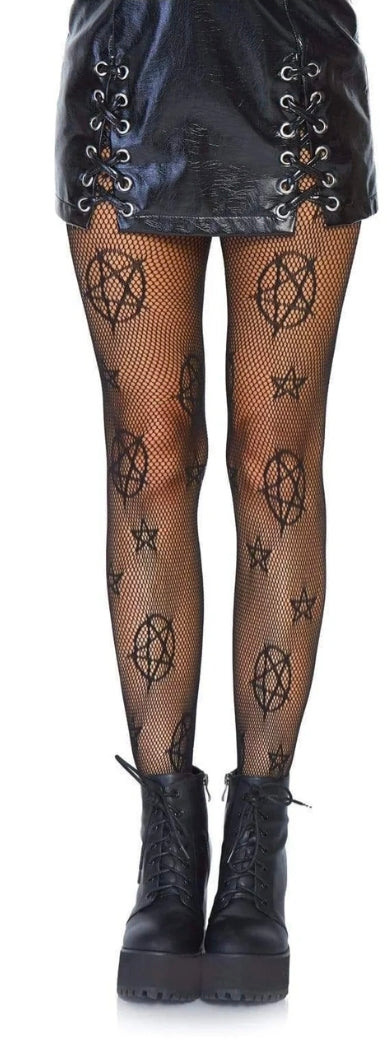Occult Net Tights Black Os