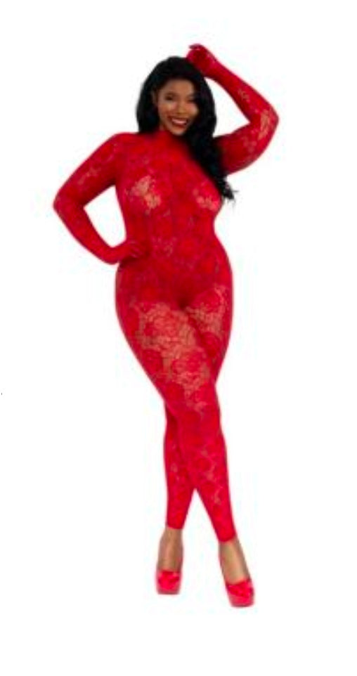 Gloved Bodystocking Dmnd - Queen Size-3 Colors Available