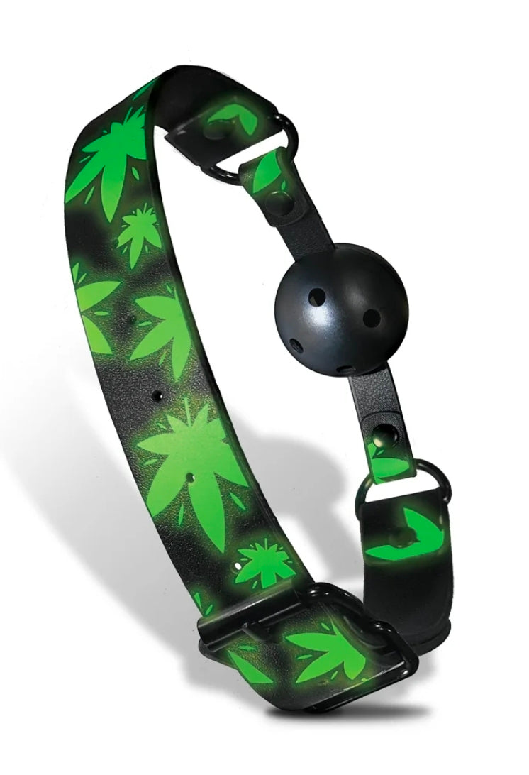 Stoner Vibes Chronic Collection Glow in the Dark Breathable Ball Gag