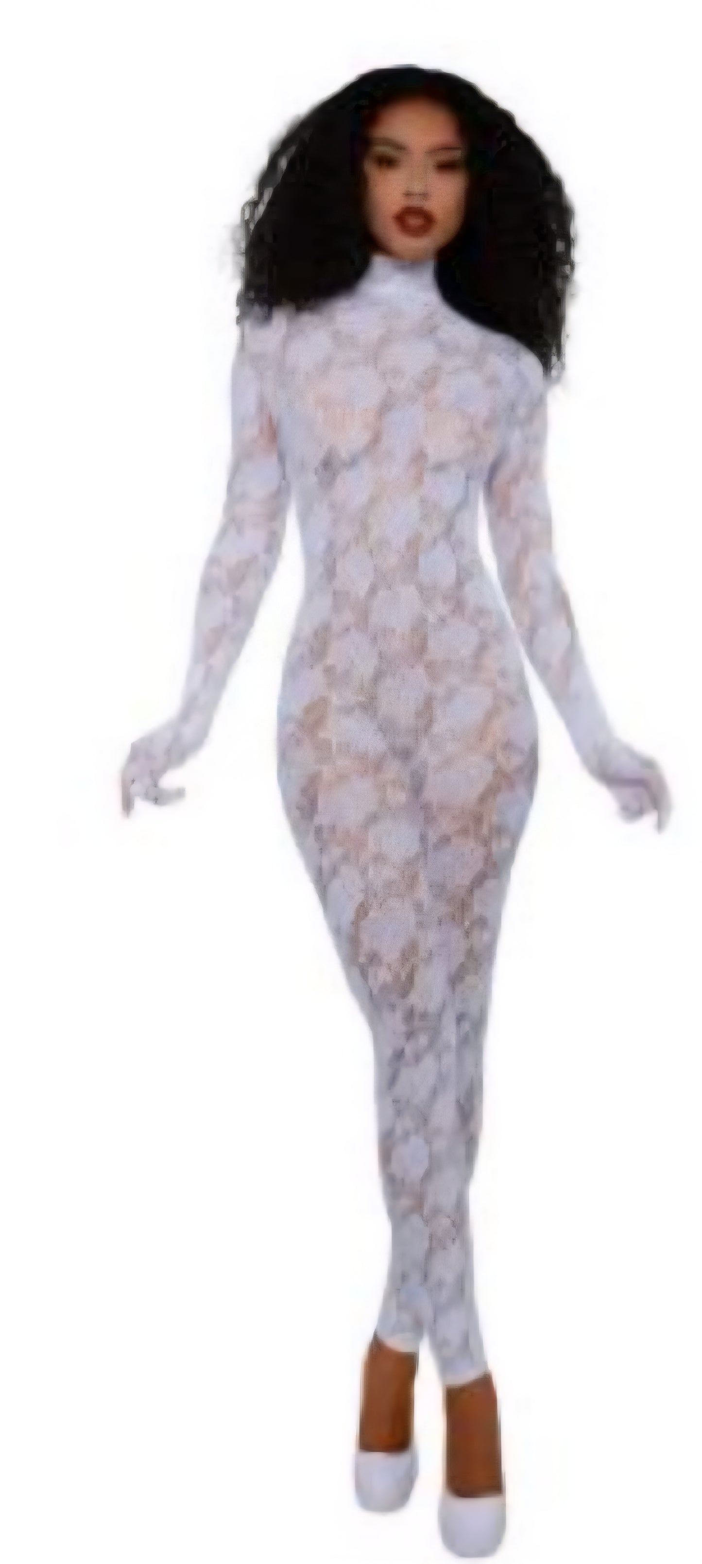Gloved Bodystocking Dmnd - OS-3 Colors Available