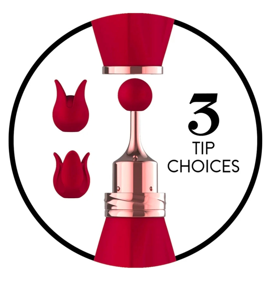 Gold Glam Tri-Tip Vibe Red