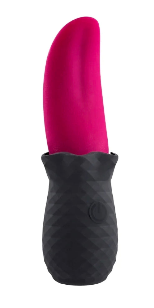 Tongue Teaser Vibe Rechargeable Silicone Pink Black