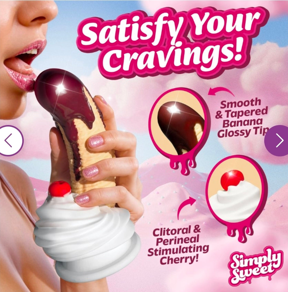 Chocolate Dipped Banana Split Premium Silicone Dildo