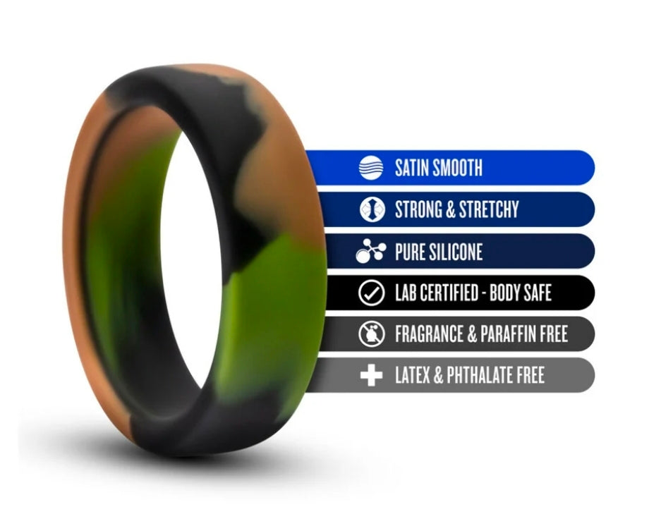 Performance Silicone Camo Cock Ring Green Camouflage