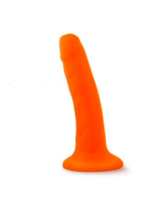 Neo - 5.5 Inch Dual Density Cock - Neon Orange