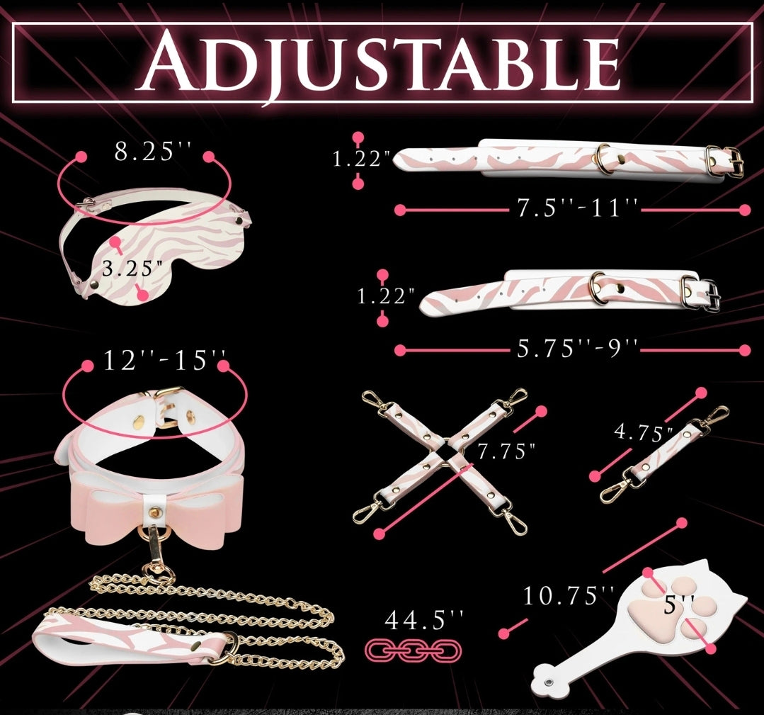 Pink Kitty Bondage Set - White/pink