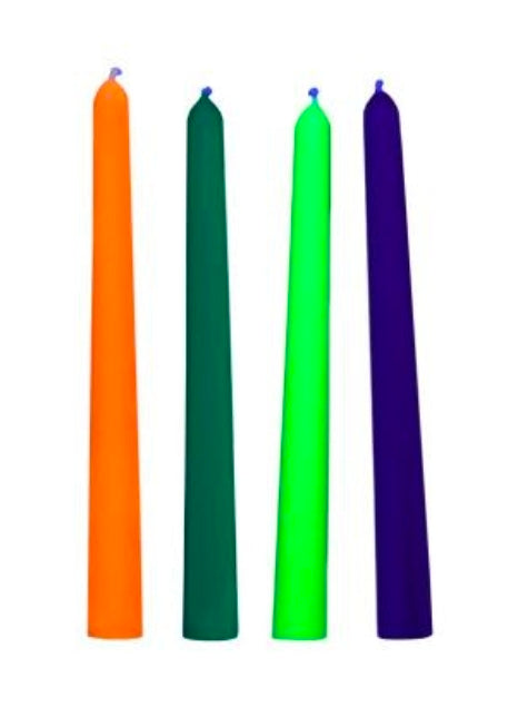 Glow Wax UV Blacklight Reactive Drip Candles (Set of 4)