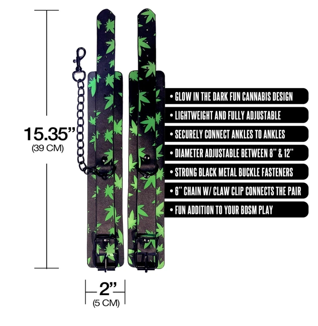 Stoner Vibes Chronic Collection Glow in the Dark Wrist Cuffs