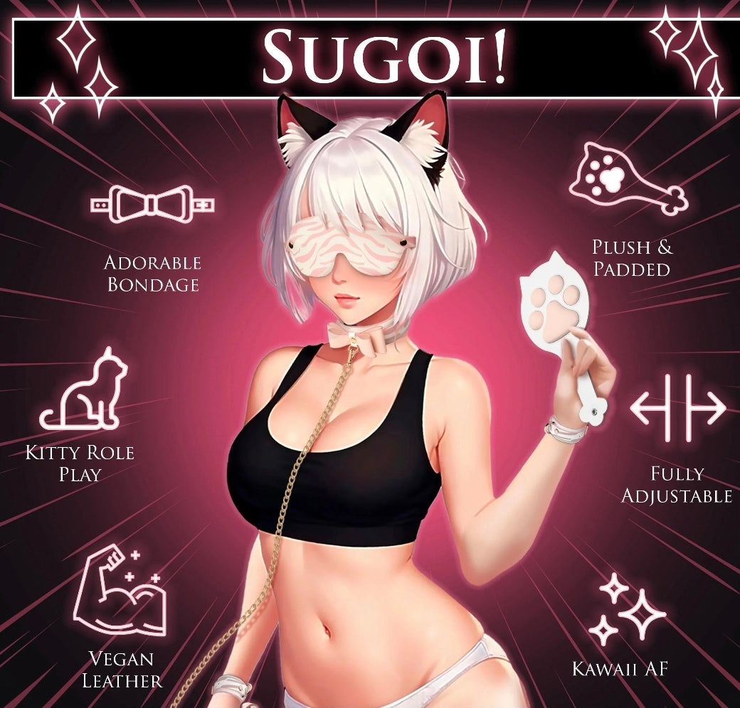 Pink Kitty Bondage Set - White/pink