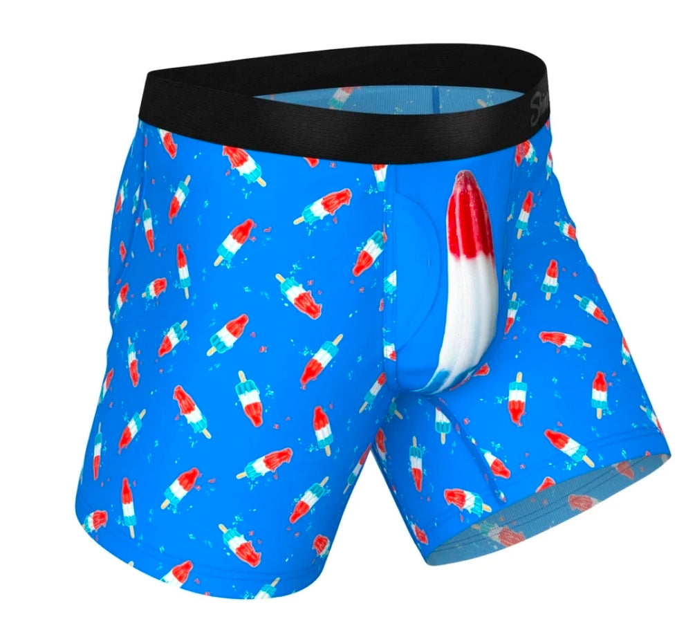 Shinesty The Popsicle Stick Apex USA Ball Hammock Pouch Underwear with Fly XS, S, M, L, XL, 2XL