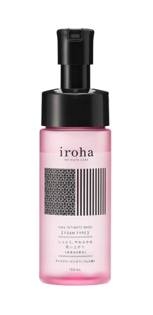iroha Intimate Wash Foam Damask Rose and Geranium 5.07 oz.