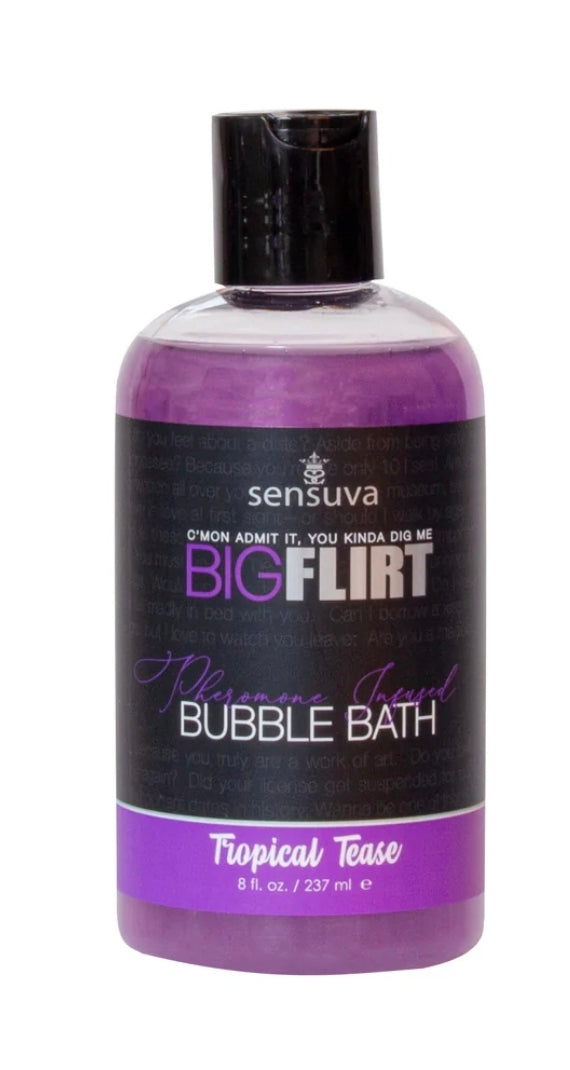 Sensuva Big Flirt Pheromone-Infused Bubble Bath Tropical Tease 8 oz