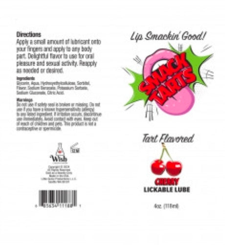 Smack Tarts 4oz Lickable Flavored Lubricant-Cherry
