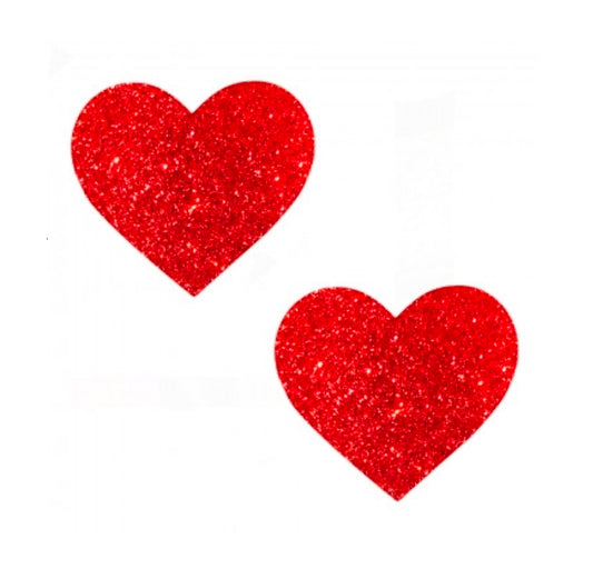 Ravish Me Red Glitter I Heart U Nipztix Pasties