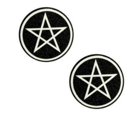 Wicca Black Glitter Nipple Cover Pasties