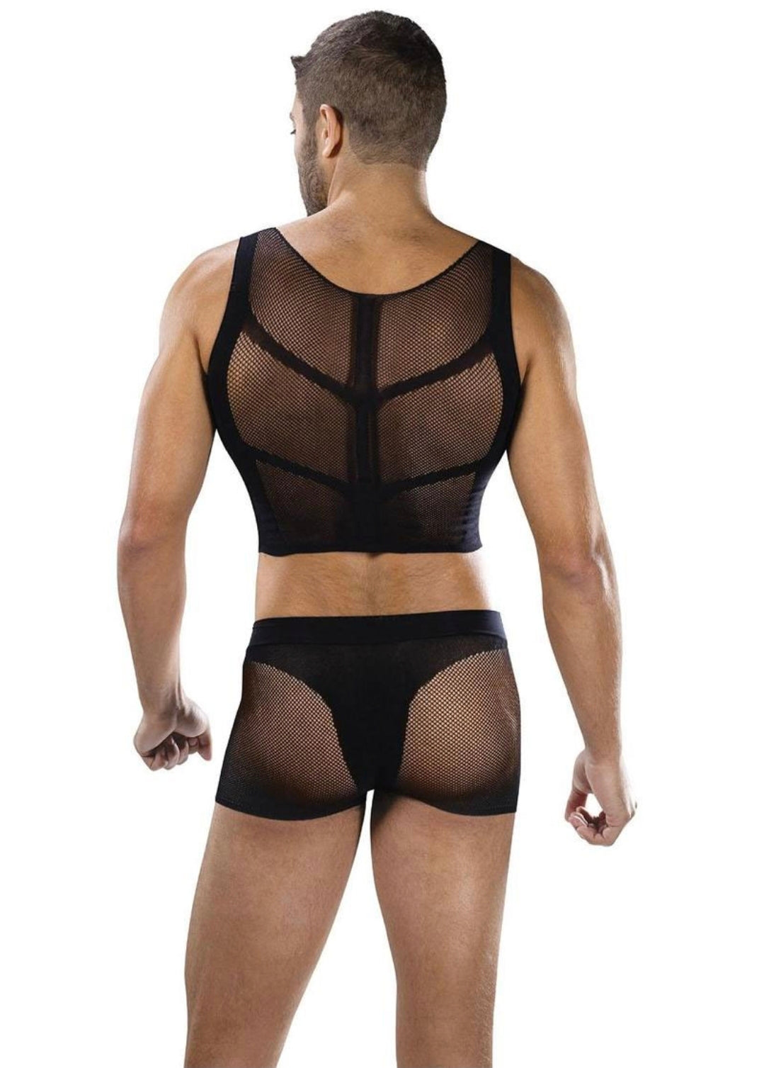 Fishnet Armor 2 Piece Set - Os - Black