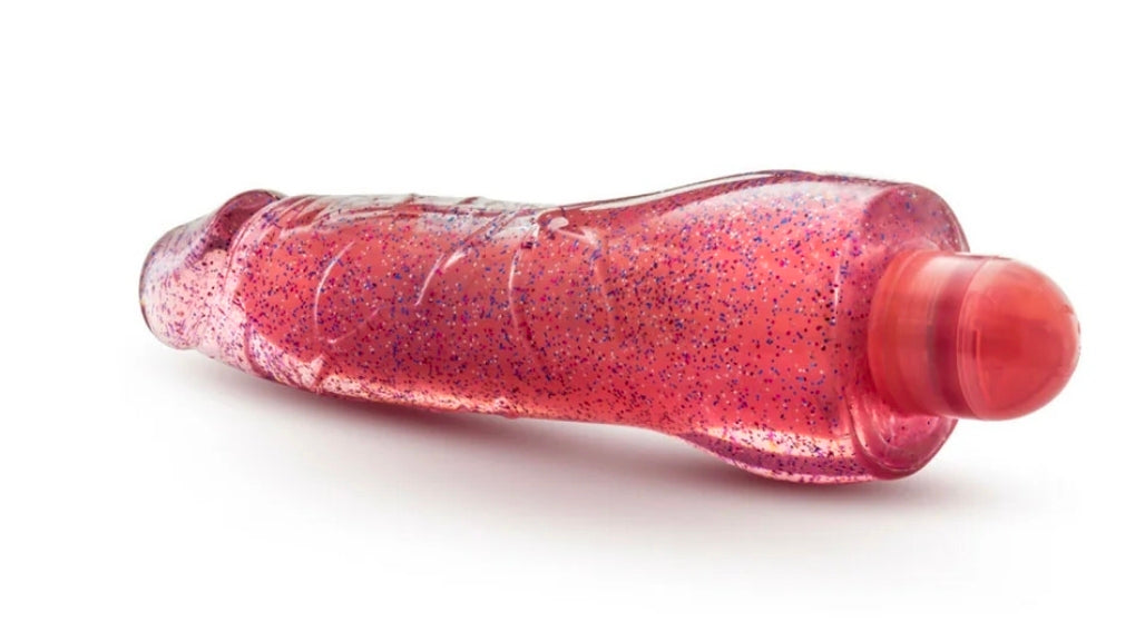 Glow Dicks Molly Color Changing 8 in. Vibrating Dildo Glitter-Pink or Purple