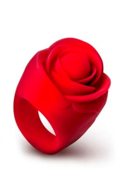 Rose Ring Discreet Finger Vibrator - Red